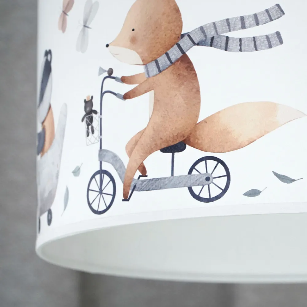 Duolla Hengelampe Ferdi Kids, tekstil, hvit, fargerik Clearance