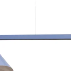 ALDEX Hengelampe Form 4, blå, metall, 4 lyskilder, kjegle, E27 New