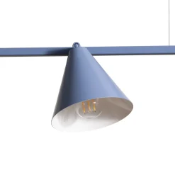 ALDEX Hengelampe Form 4, blå, metall, 4 lyskilder, kjegle, E27 New