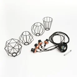 TK Lighting Hengelampe Galaxy med fire bur-skjermer| Pendellamper