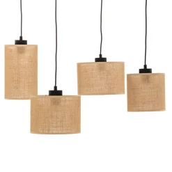TK Lighting Hengelampe Juta, 4 lyskilder New