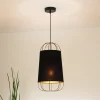 Duolla Hengelampe Lantern small, tekstil, metall, svart| Pendellamper