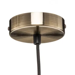 Euluna Hengelampe Leana, glass klart, 1 lyskilde, gammel messing Best