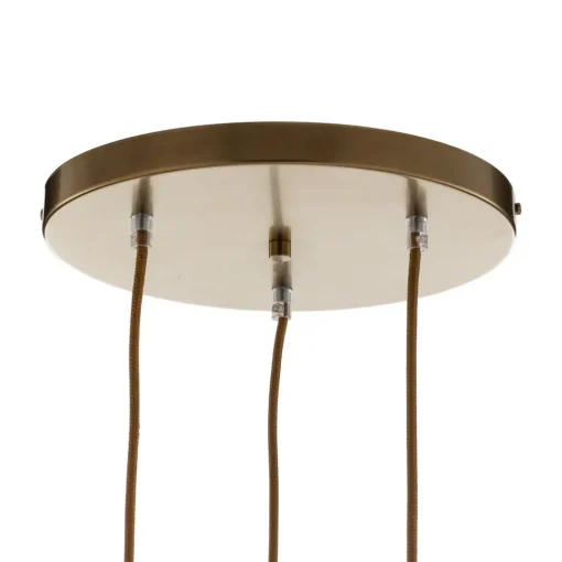 Eko-Light Hengelampe Monte, 3 lyskilder, rund, gull