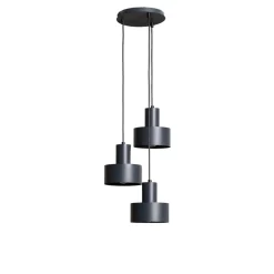 SIGMA Hengelampe Rif 3, antrasitt, rund, 3 lyskilder, Ø 33 cm
