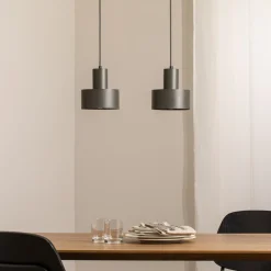 SIGMA Hengelampe Rif 2, olivgrønn, 2 lyskilder, lineær, stål New
