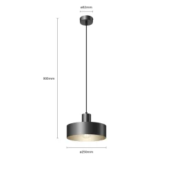 SIGMA Hengelampe Rif i metall, svart, Ø 25 cm