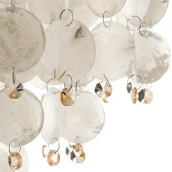 ONLI Hengelampe Ruben med skjerm av perlemorsskiver| Pendellamper