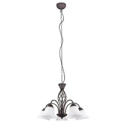 Trio Lighting Hengelampe Rustica, rustfarget, 5 lyskilder| Pendellamper