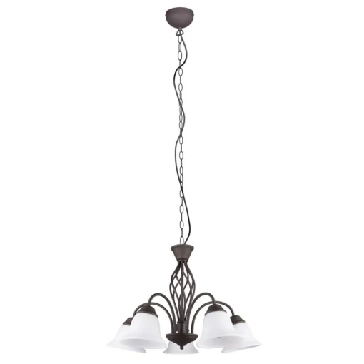 Trio Lighting Hengelampe Rustica, rustfarget, 5 lyskilder| Pendellamper