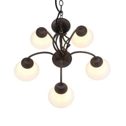 Trio Lighting Hengelampe Rustica, rustfarget, 5 lyskilder| Pendellamper