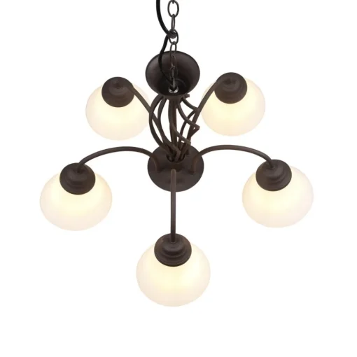 Trio Lighting Hengelampe Rustica, rustfarget, 5 lyskilder| Pendellamper