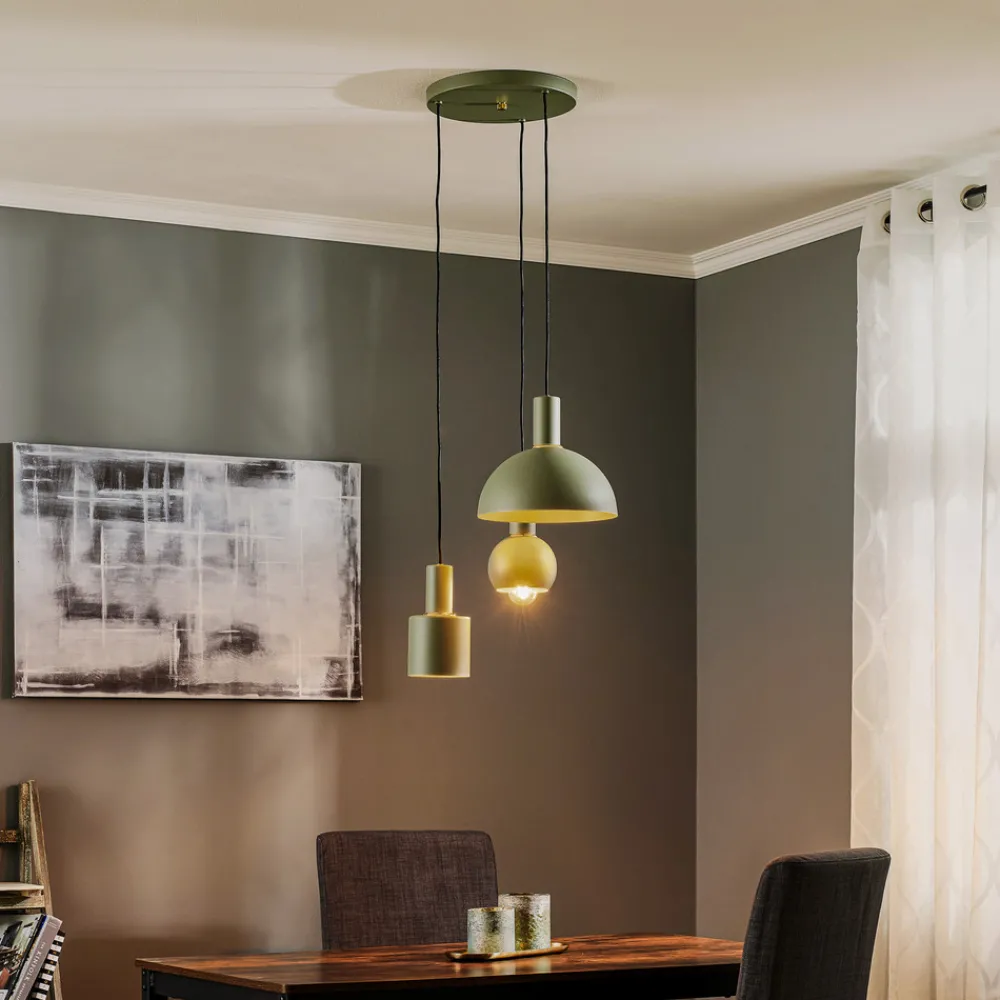 Argon Hengelampe Selma, 3 lyskilder, grønn Best