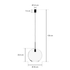 Nowodvorski Lighting Hengelampe Sphere XL med glasskjerm Best