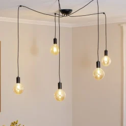 Nowodvorski Lighting Hengelampe Spider i svart, 5 lyskilder| Pendellamper