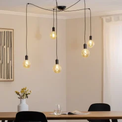 Nowodvorski Lighting Hengelampe Spider i svart, 5 lyskilder| Pendellamper