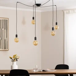 Nowodvorski Lighting Hengelampe Spider i svart, 5 lyskilder| Pendellamper