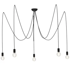 Nowodvorski Lighting Hengelampe Spider i svart, 5 lyskilder| Pendellamper