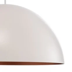 BEGA Hengelampe Studio Line 50996, hvit/kobber, Ø 35 cm| Butikkbelysning