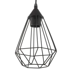 EGLO Hengelampe Tarbes, en lyskilde, 17,5 cm, svart Hot