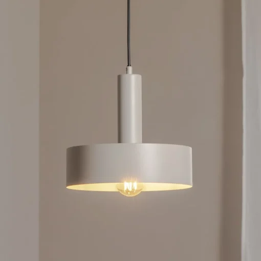 SIGMA Hengelampe Vitrum rund, taupe, sylindrisk, Ø 27 cm| Pendellamper