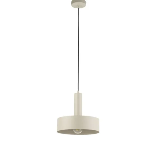 SIGMA Hengelampe Vitrum rund, taupe, sylindrisk, Ø 27 cm| Pendellamper