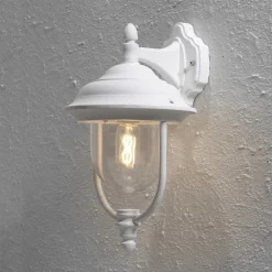 Konstsmide Hengende, enkel utendørs PARMA vegglampe i hvit Hot