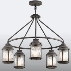 KICHLER Henglampe Ashland Bay, antikk, sink-utseende Hot