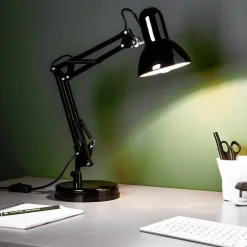 Brilliant Henry skrivebordslampe, svart, høyde 50 cm, justerbar Discount