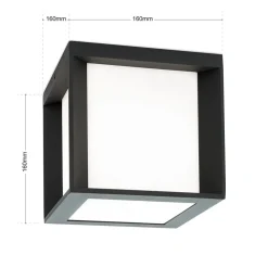 ORION Henry utendørs vegglampe, 16x16x16cm antrasitt| Vegglamper Utendørs