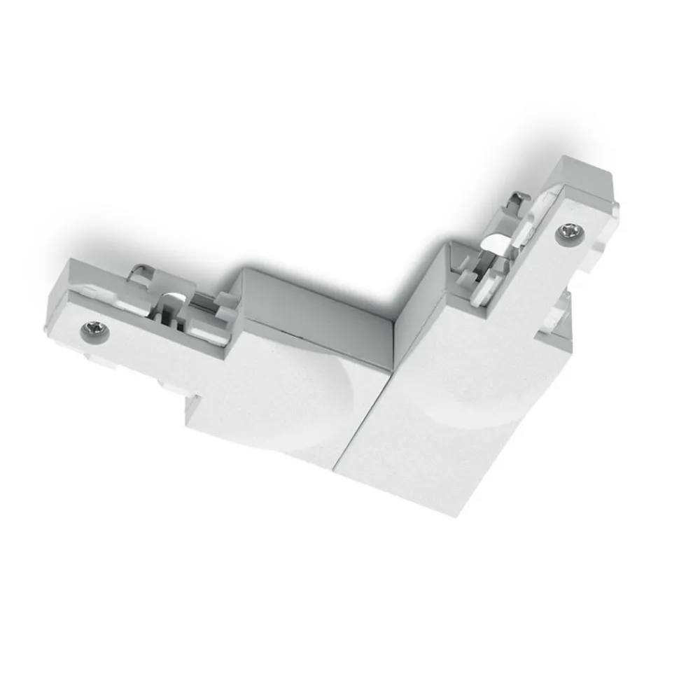 Trio Lighting Hjørnekontakt DUOline jordledning ute, hvit| Skinnesystem