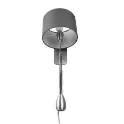 Trio Lighting Hotellvegglampe med LED-leselampe, rund, grå| Vegglamper