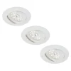 Briloner Hvit LED innfelt spot i et sett med 3 - svingbar.| Downlights