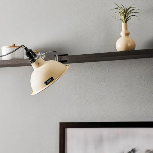 FARO BARCELONA Industrielt utseende - klemmelampe Pepper beige Outlet