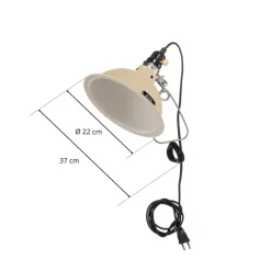 FARO BARCELONA Industrielt utseende - klemmelampe Pepper beige Outlet