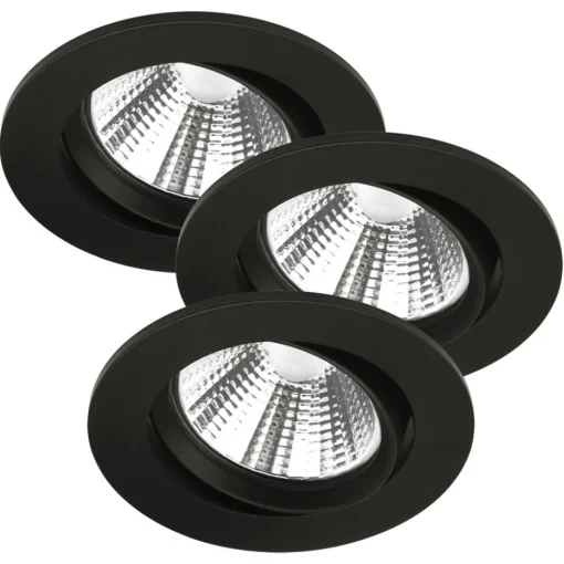 Nordlux Innbygget takspot LED Freemont 2 700 K 3er, svart| Downlights