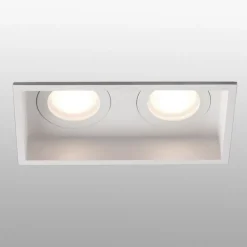 FARO BARCELONA Innfellingslampe Hyde, 2 lyskilder IP44, hvit| Downlights|Spotter I Tak