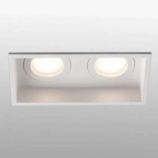 FARO BARCELONA Innfellingslampe Hyde, 2 lyskilder IP44, hvit| Downlights|Spotter I Tak