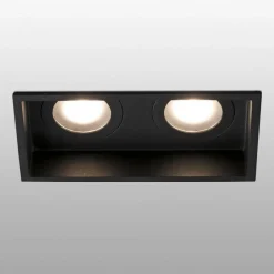 FARO BARCELONA Innfellingslampe Hyde, 2 lyskilder IP44, svart Hot