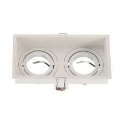 FARO BARCELONA Innfellingslampe Hyde, 2 lyskilder, dreibar, hvit| Downlights