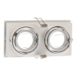 FARO BARCELONA Innfellingslampe Hyde, 2 lyskilder, dreibar, hvit| Downlights