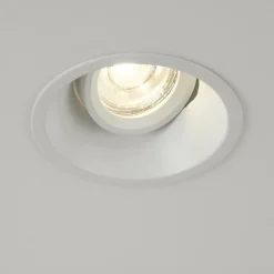 Searchlight Innfellingslampe Slim Trim, hvit, Ø 9,4 cm, IP20, aluminium, GU10 Clearance