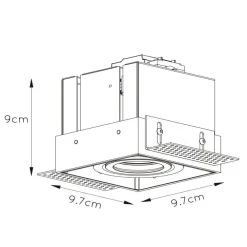 Lucide Innfellingsspot Trimless, 1 lyskilde, svart| Downlights