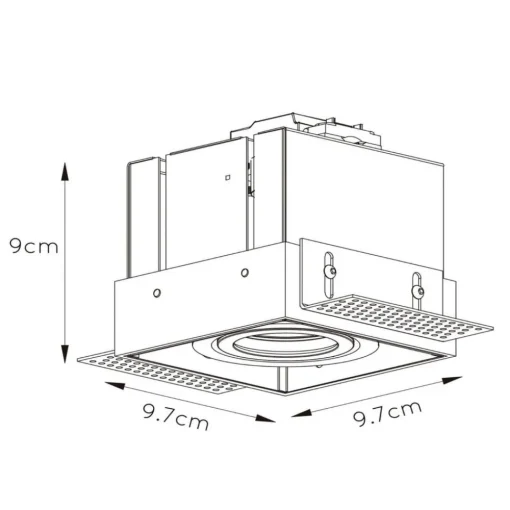 Lucide Innfellingsspot Trimless, 1 lyskilde, svart| Downlights