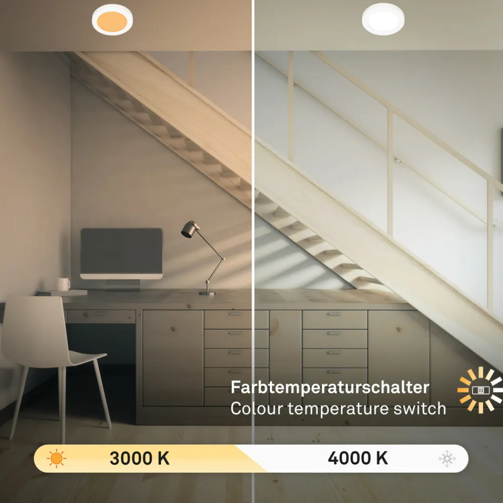 Briloner Innfelt LED-belysning 7609 3 000K/4 000K Ø 14 cm Clearance