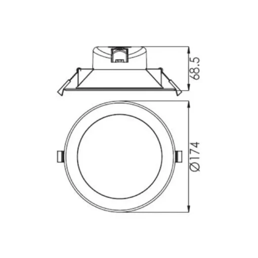 Deko-Light Innfelt LED-taklampe Acrux, Ø 17 cm, sølvmatt, CCT Hot