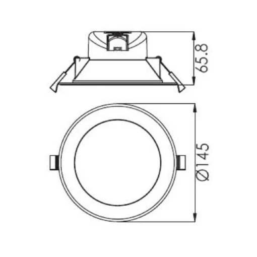Deko-Light Innfelt LED-taklampe Acrux, Ø 15 cm, svart, CCT Online