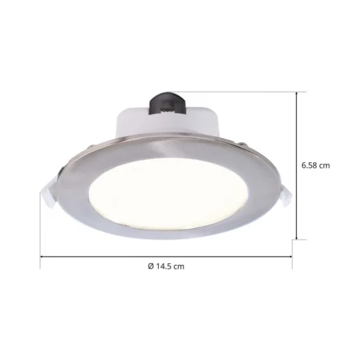 Deko-Light Innfelt LED-taklampe Acrux, Ø 15 cm, sølvmatt, CCT Sale