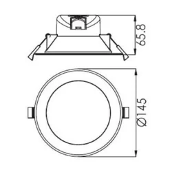 Deko-Light Innfelt LED-taklampe Acrux, Ø 15 cm, sølvmatt, CCT Sale