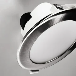 Deko-Light Innfelt LED-taklampe Acrux, Ø 10 cm, sølvmatt, CCT Hot